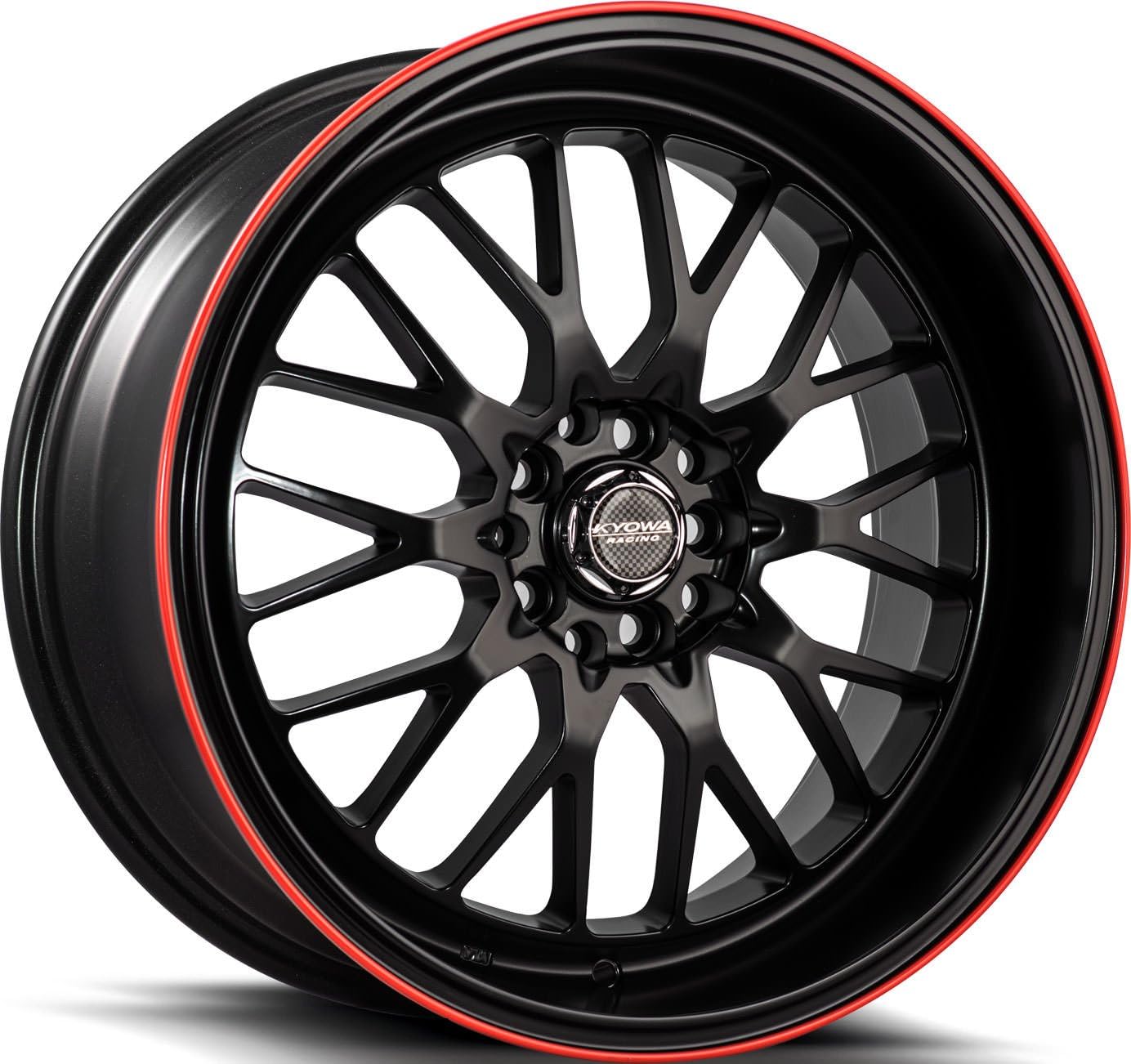 628 Evolve Flat Black and Red Stripe Wheel with Painted Finish (19x9.5"/5x114.3mm)