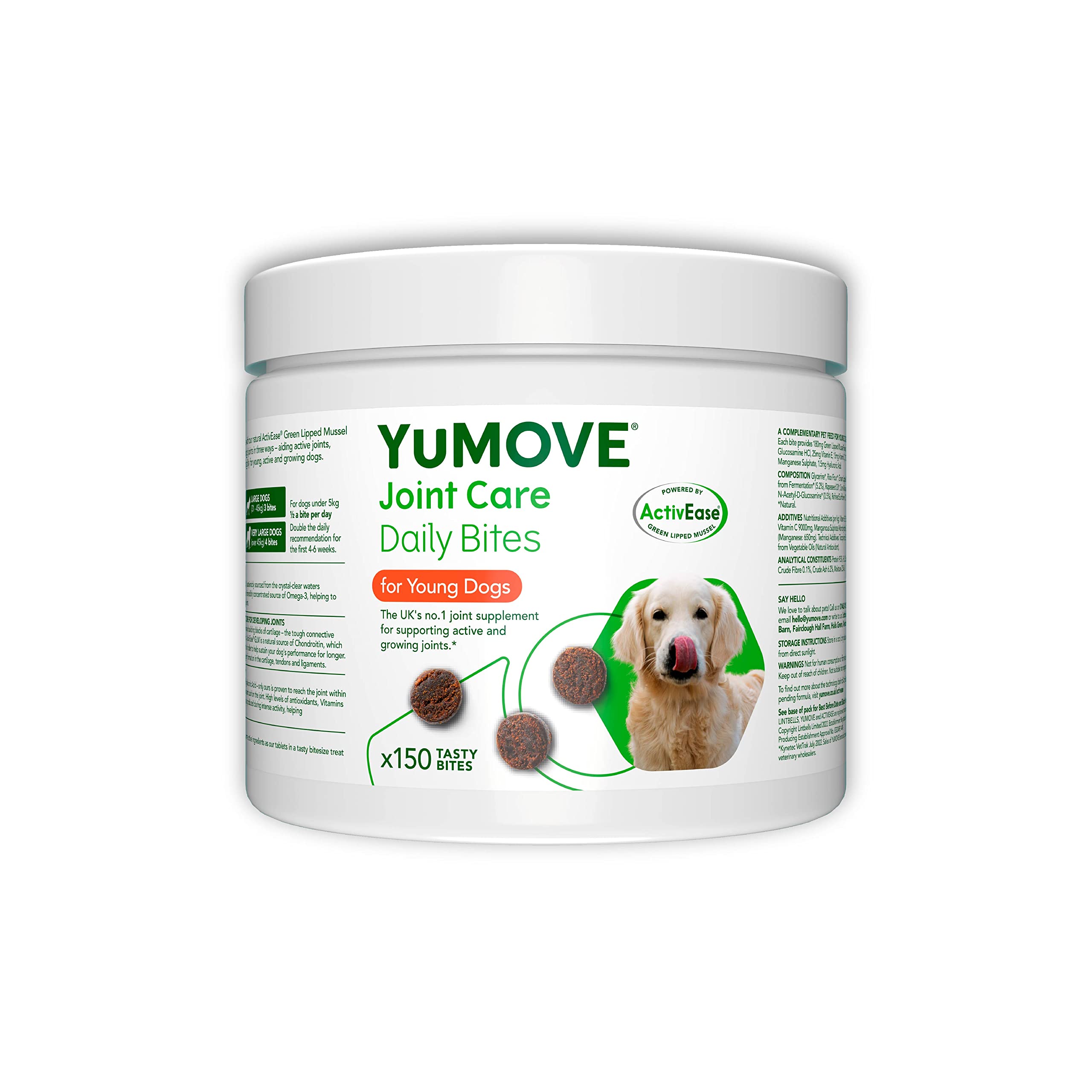 YumoveDaily Bites For Young Dogs | Aged Under 6 Years | 150 Chews