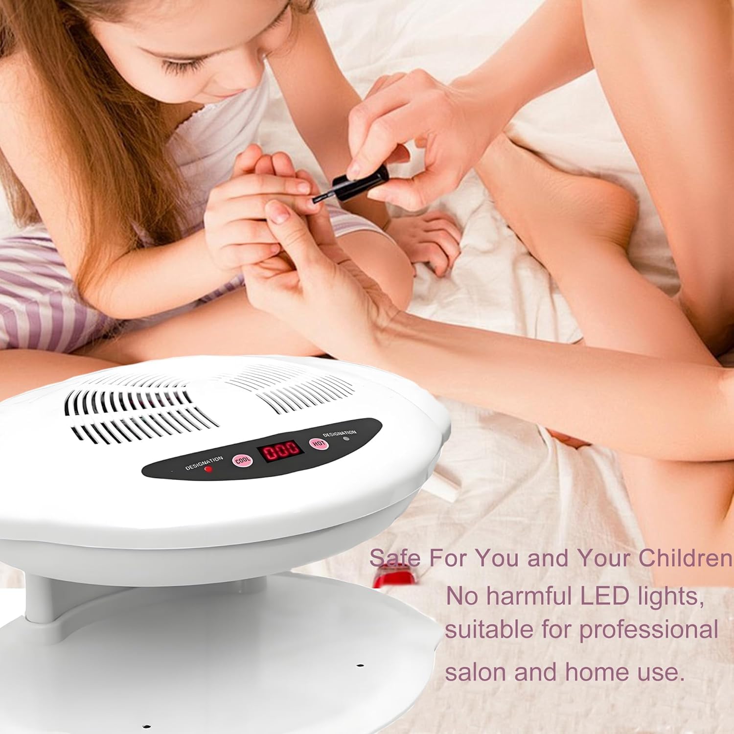 Essiccatore ad aria per smalto da 400 Watt, ventilatore per unghie, asciuga smalto per unghie, sensore automatico intelligente, aria calda e fredda, ventilatore per asciugare lo smalto per