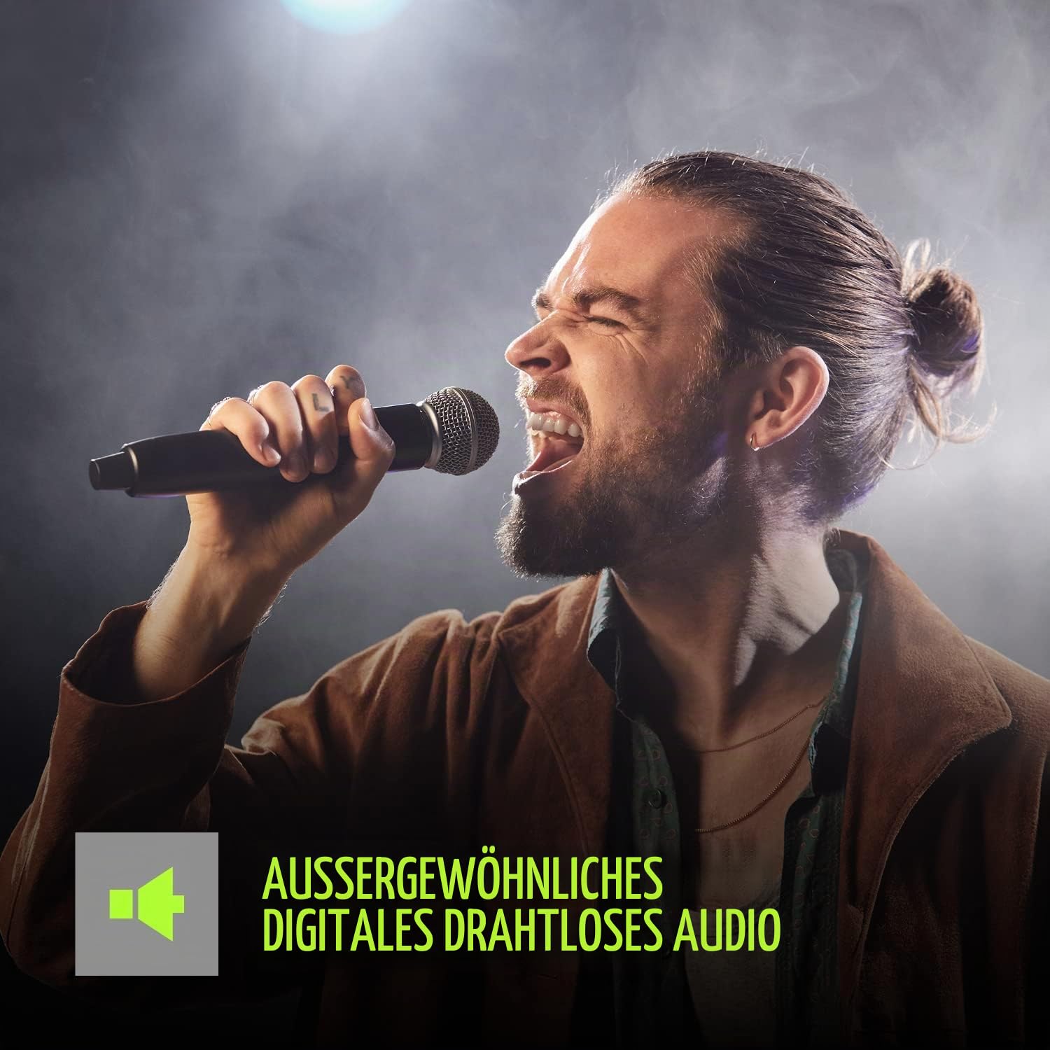 Shure GLXD24+/B58 Dual Band Pro Digitales kabelloses Mikrofonsystem für Kirche, Karaoke, Gesang – 12 Stunden Akkulaufzeit, 30,5 m Reichweite | BETA 58A Handgesangsmikrofon, Einkanal-Empfänger
