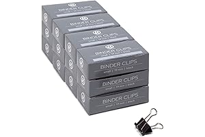 Ultimate Small Clips - 144-Pack of 3/4-Inch Black and Silver Steel Supplies