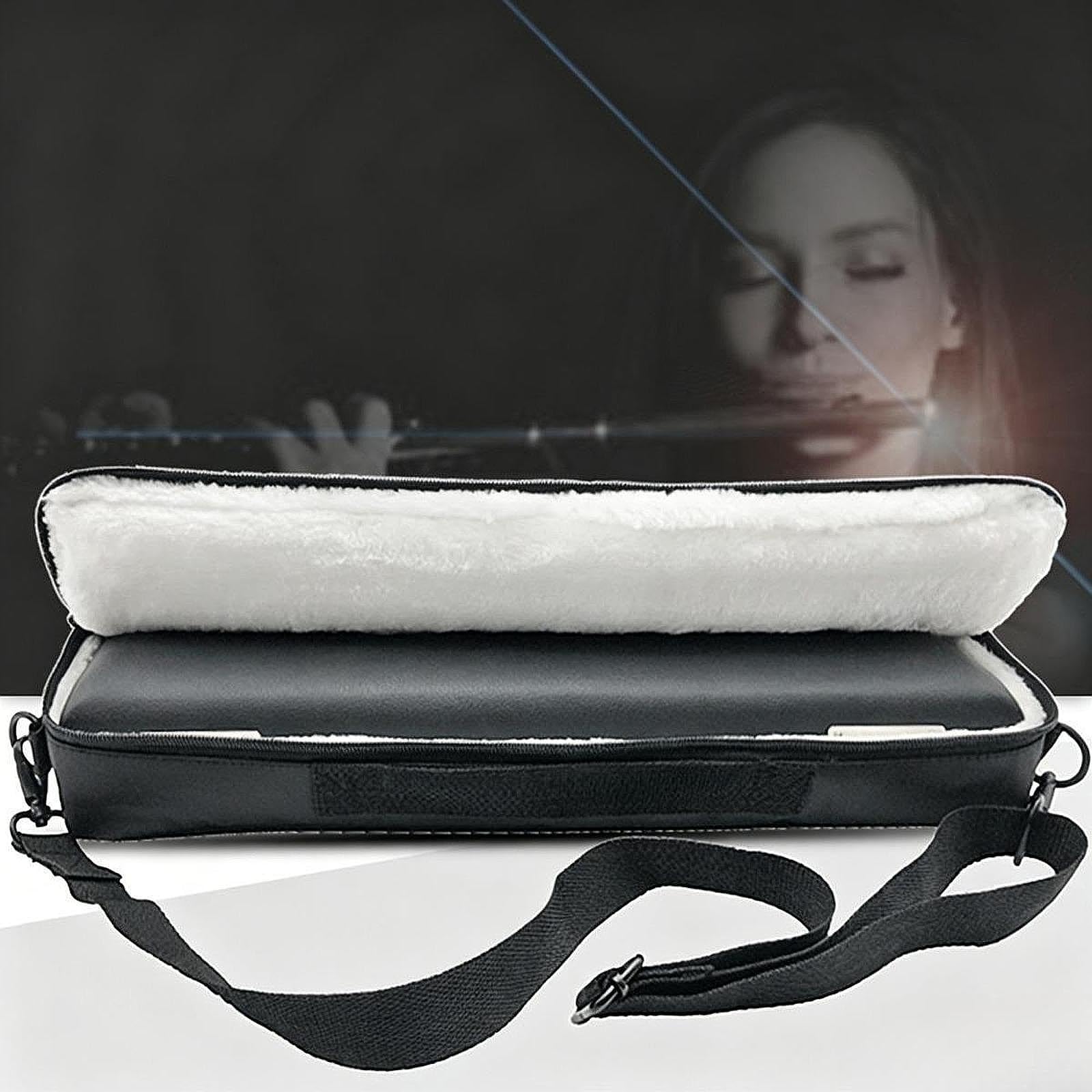 Estuche para Flauta Bolsa Transporte Bolsa Almacenamiento Funda Instrumentos Musicales Material PU Cuero Acolchado Adecuado para Práctica, 17 Hoyos