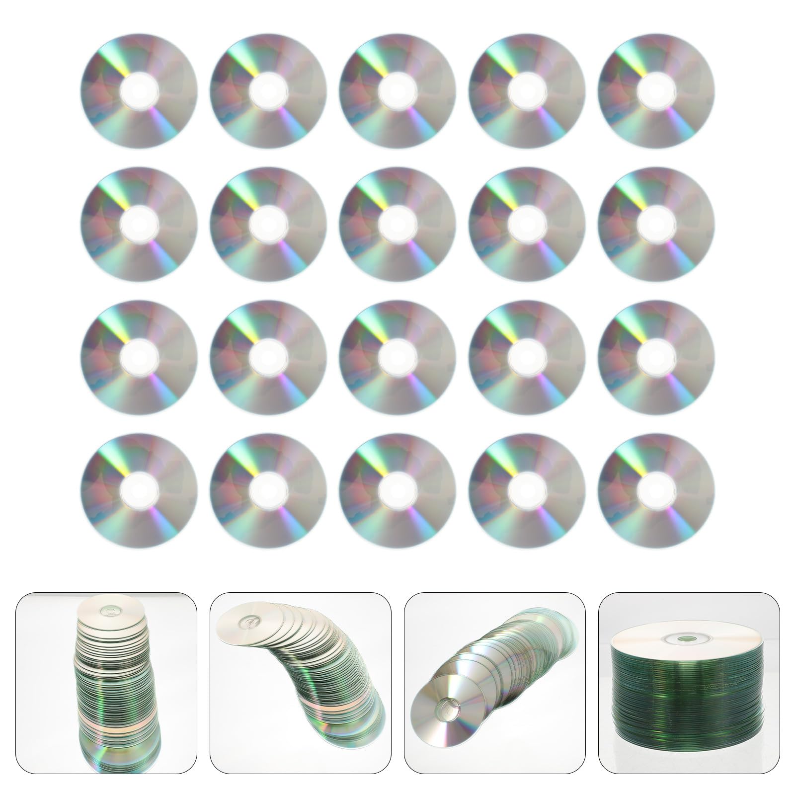 BESPORTBLE Lot de 50 Disques CD Décoratifs DIY Double Face Réfléchissante Multifonctions pour Bricolage Maison Matériel Créatif en Plastique pour Décoration et Activités Manuelles