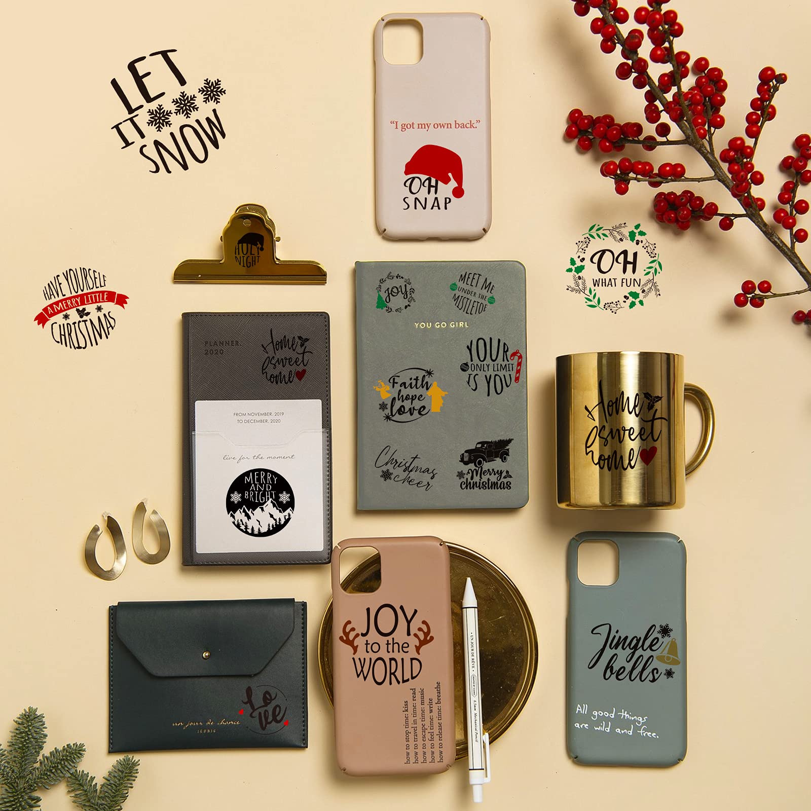 Snapklik.com : Epakh Christmas Inspirational Vinyl Stickers For Crafts ...