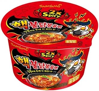 Samyang Spicy Chicken Stir Fried Noodle Cup (2X Spicy Big Cup (105 g), Pack of 3)
