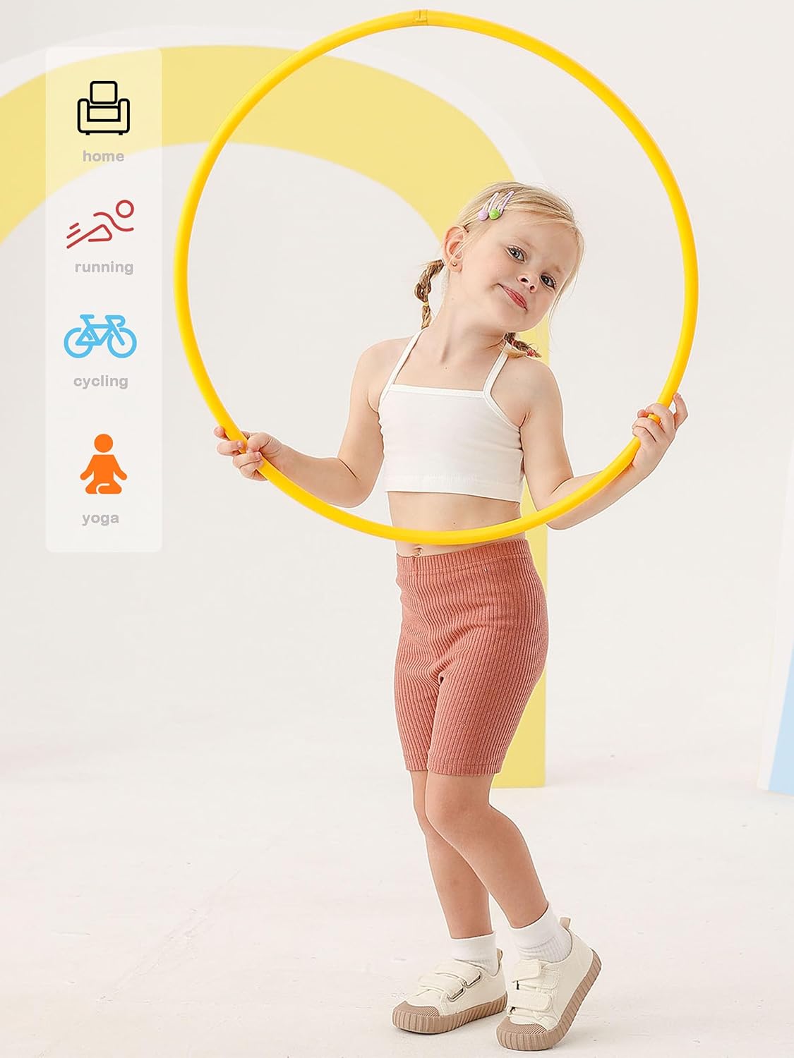 Bafeicao Toddler Organic Cotton Cartwheel Shorts Biker Tights Under Dress Girls Dance Bottom Solid Color 4 Pack - Image 6