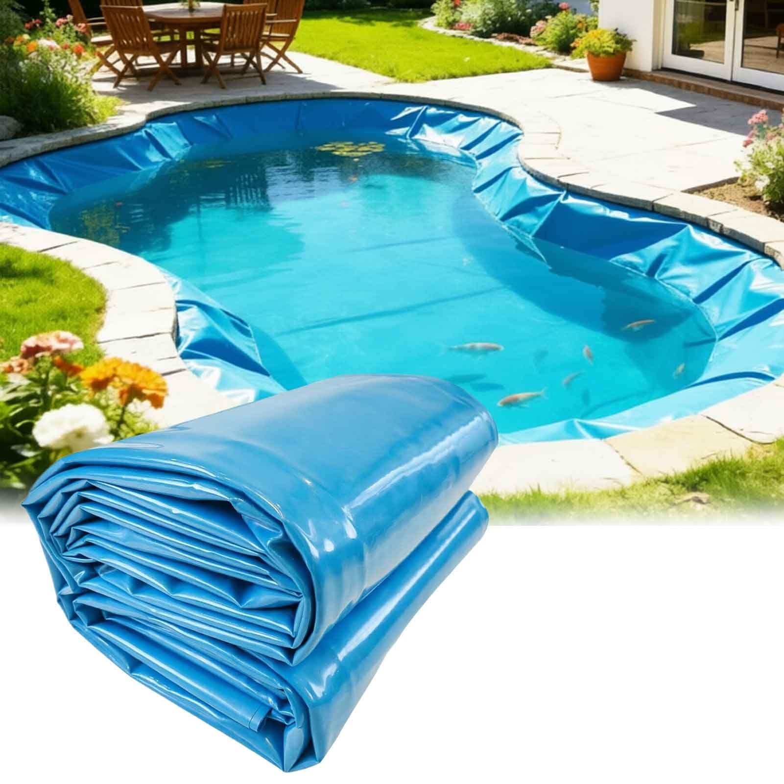 DMCHENGMA HDPE Pond Liner 0.16mm Blue, Waterproof Fish Pool Membrane, Anti-UV Flexible Sealing Film for Outdoor Koi Ponds, Garden Fountains, Waterfalls & Irrigation(10x12m(32.8x39.3ft))