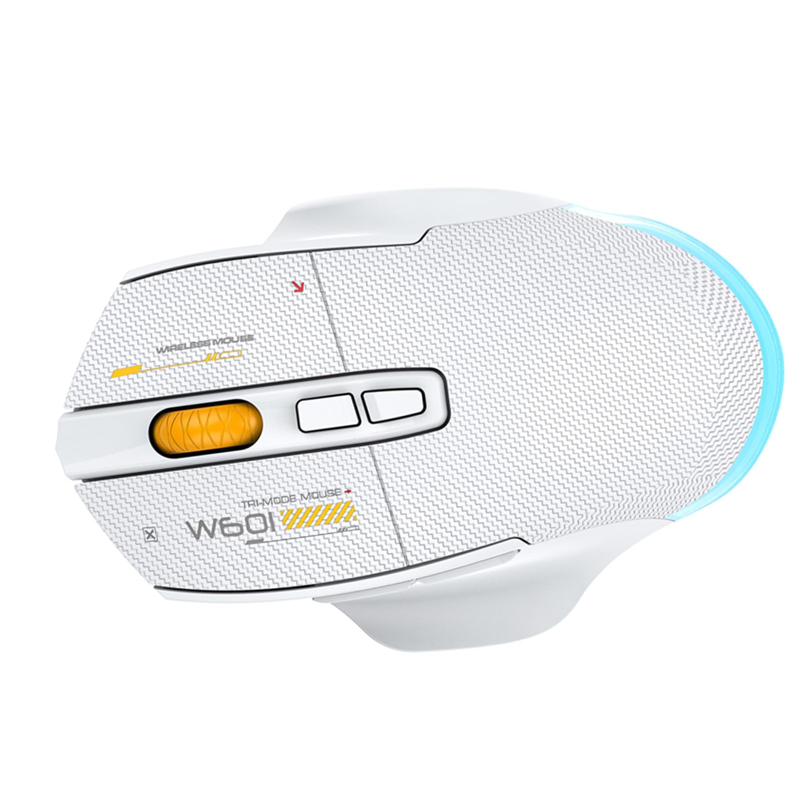 Fockety Mouse da Gioco Wireless, Mouse da Gioco Ergonomici per Computer con connettività a 3 modalità, Luci RGB Personalizzabili e 7 Pulsanti Programmabili (WHITE)