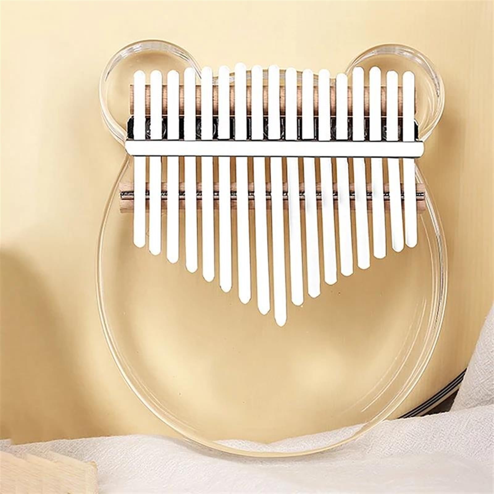 Kalimba Kalimba Akrylowa 17 Klawiszy Przezroczysty Pianino Kciukowe Z Młotkiem Stroika Kalimba Futerał Akryl Kalimba Instrument(B)