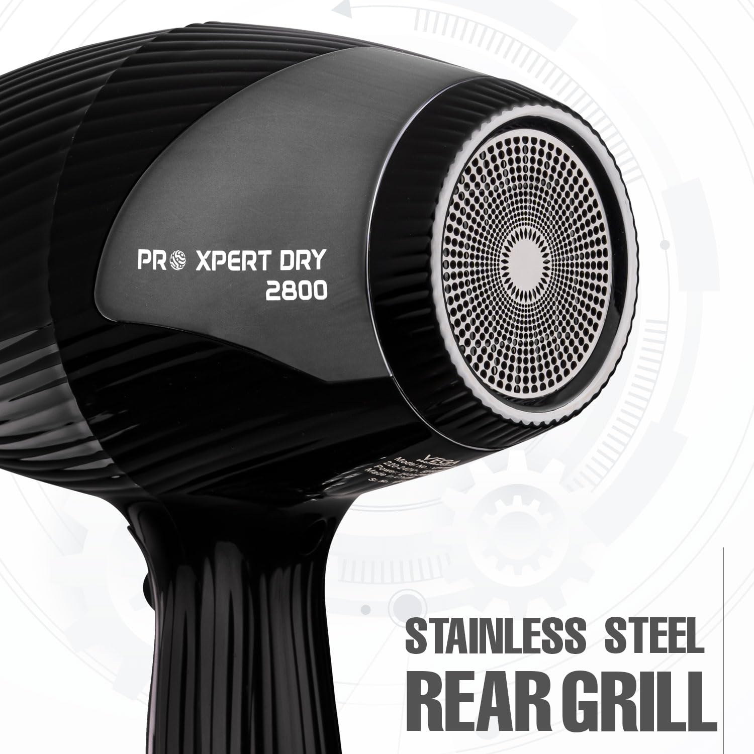 VEGA PROFESSIONAL Pro Xpert Dry 2800W Hair Dryer for Women & Men | Professional Blow Dryer with Combination of 4 Heat & 2 Speed Settings & Cool Shot Button, 16 Amp Plug | Salon Hair Styling (VPPHD-10) 1