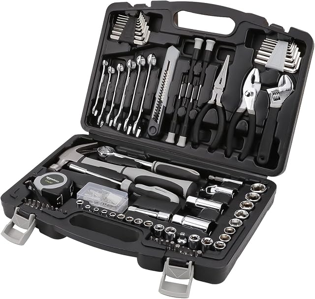 Amazon Basics 131-Piece Ensemble général d'outils à main pour les ménages