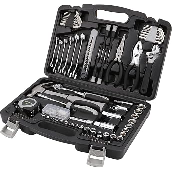 Amazon Basics General Household Hand Tool Set 131 Pieces