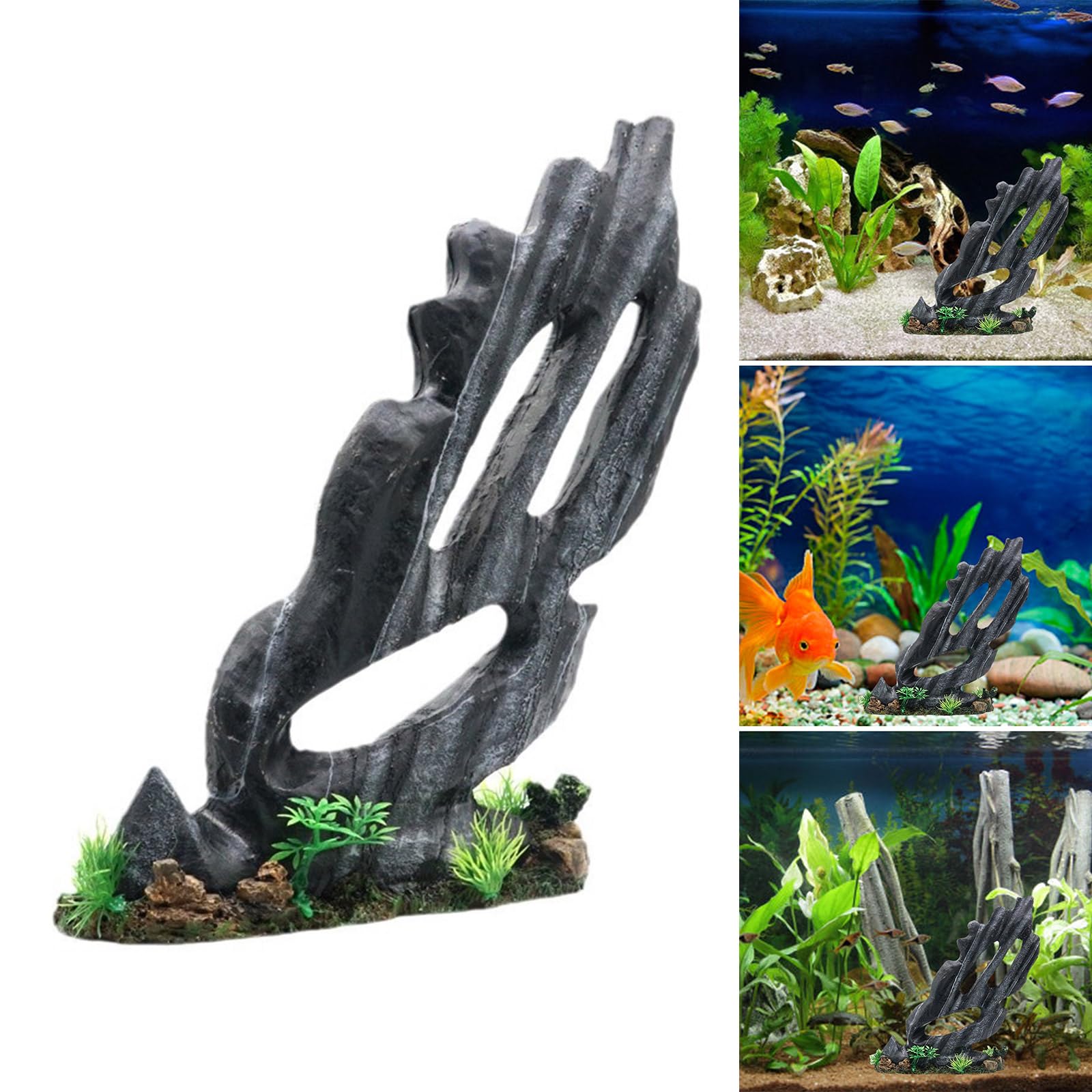 FishTank Garnelen-Zucht, Steingarten, Berg-Ornament für Aquarien, Terrarien, Landschaftsbau, Unterschlupf, Aquarien, Ornamente