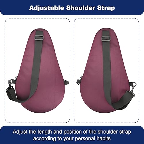 Miniatura 12 de Cosmos Bolsa para raqueta de pádel, bolsa de almacenamiento para raqueta de pádel, bolsa de transporte con bolsillo de malla para 2 paletas, botella