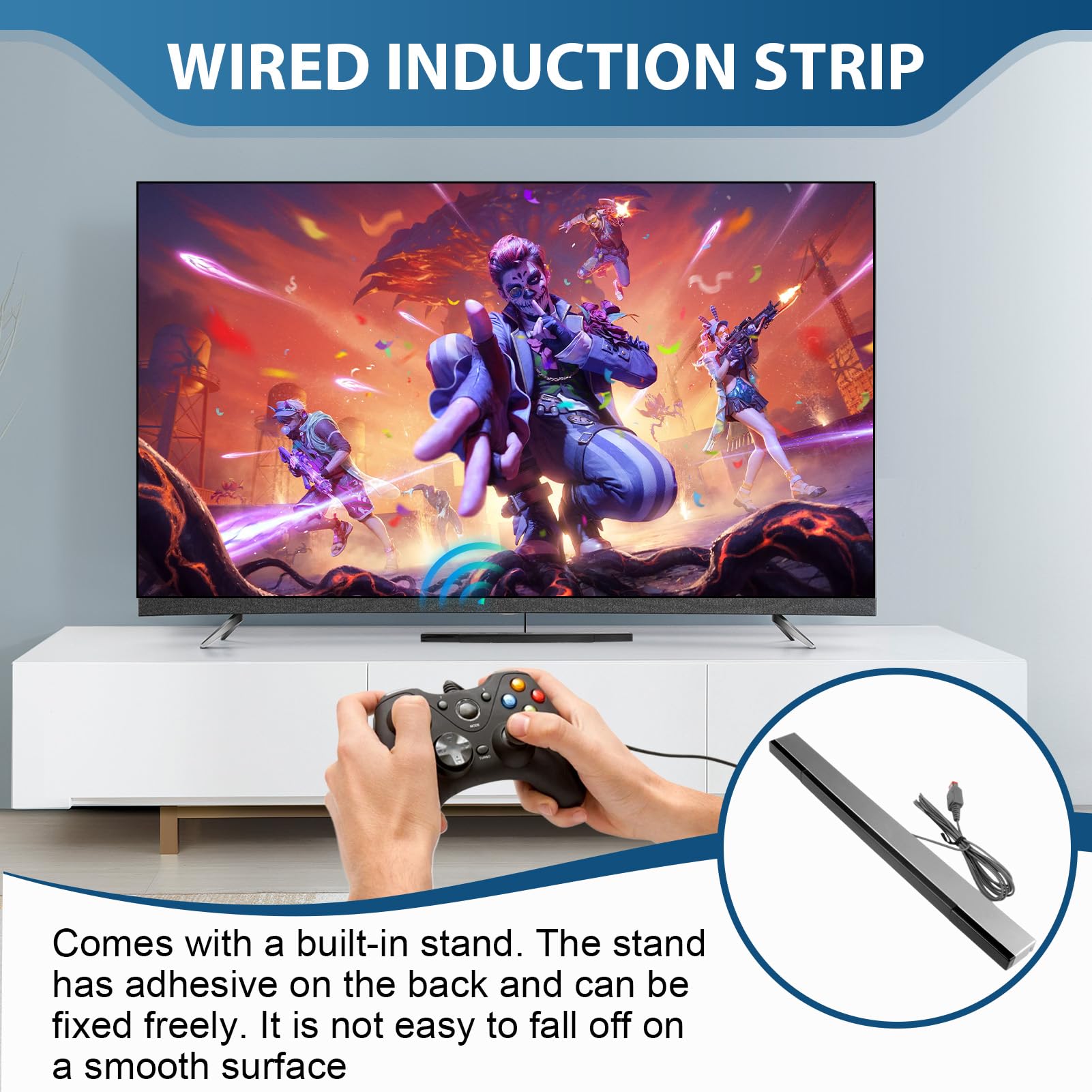 Barre Capteur,Capteur Wii Sans Fil,Capteurs Récepteur Sensor Bar Filaire | de Remplacement à LED à Rayons Infrarouges, avec Support Transparent, Compatible Console Wii et Wii U
