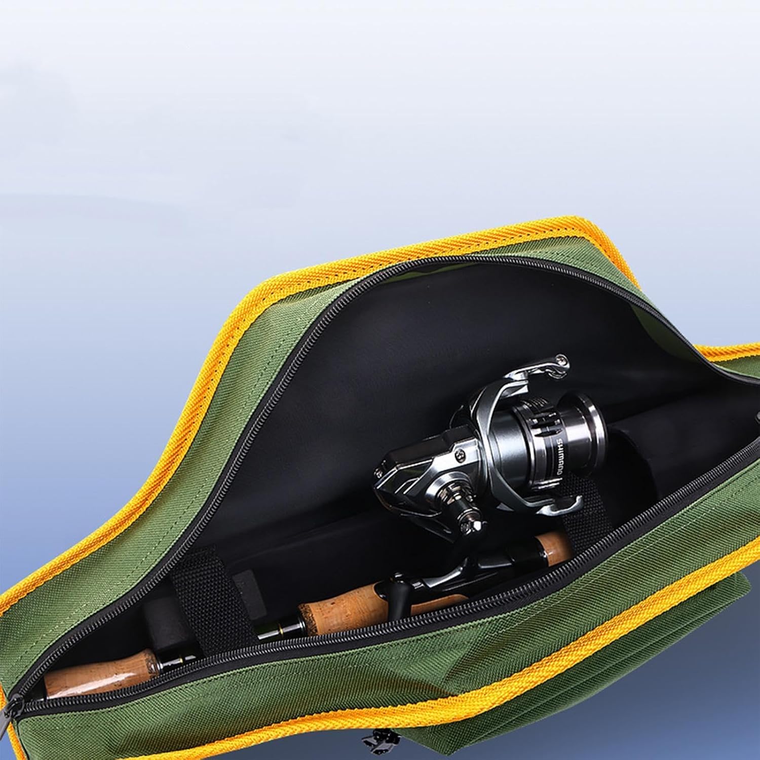 Fishing Rod Case - Padded Travel Storage, Waterproof Angling Pole Sleeve, Tackle Organizer Carrier, Reinforced Zipper Protection Detail, Camping Boating Shore Casting, Offshore Freshwater Saltwater