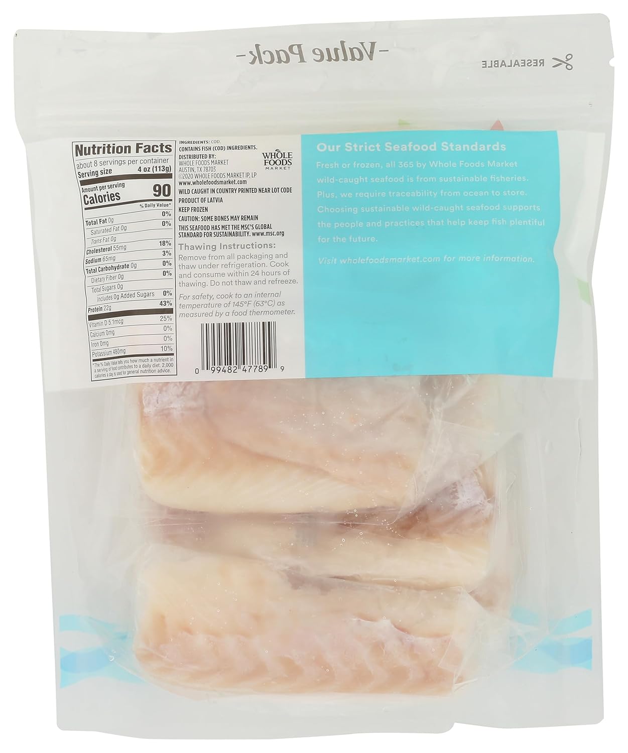 365 by Whole Foods Market Cod Fillet, 32 OZ