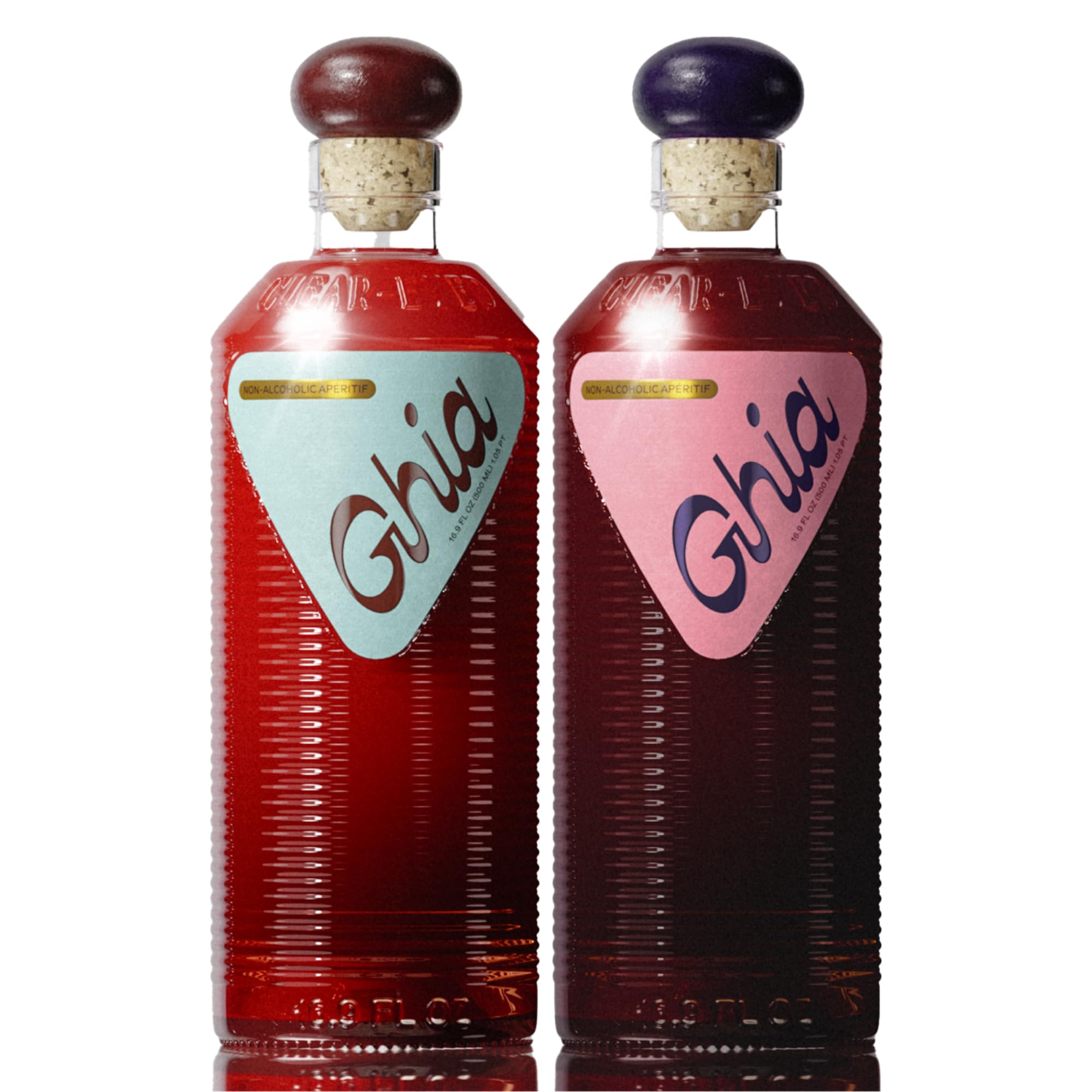 Ghia Non-Alcoholic Apéritif Variety Combo, Original & Berry, 500ml (2-Pack) | Mocktail & Cocktail Mixer, Botanical Mediterranean Spirit, Vegan, No Sugar, No Artificial Flavors, Caffeine-Free, Gluten-Free Original & Berry 500 ml (2-Pack)
