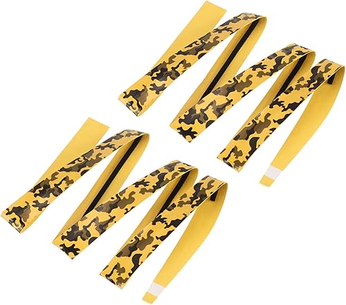 Miniatura 8 de PATIKIL Agarre de raqueta con crestas de amortiguación, cinta de agarre de poliuretano, antideslizante, absorbente, patrón de camuflaje para caña de