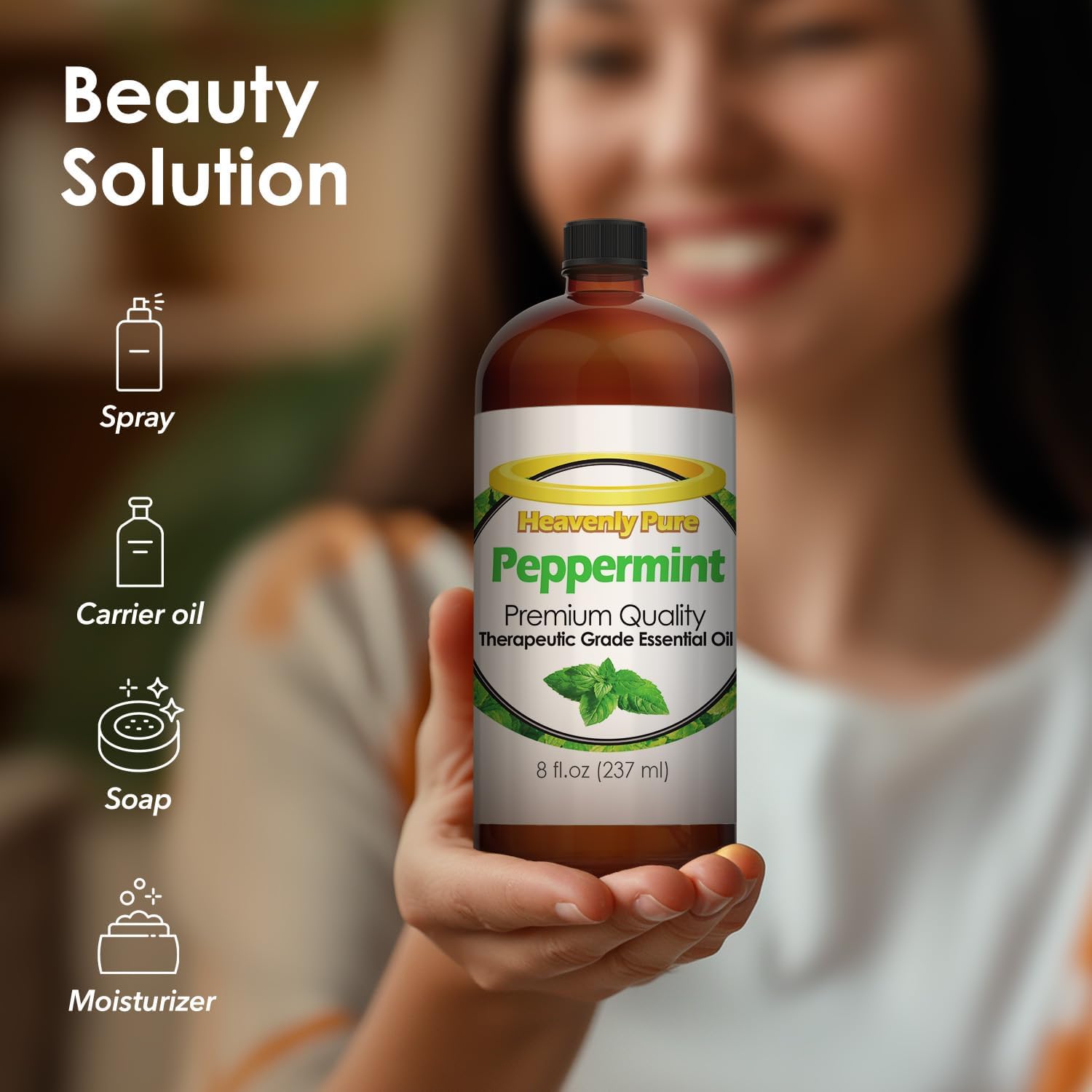 Peppermint Essential Oil Pure & Natural Sweet (8 Oz Bulk Size) - Image 3