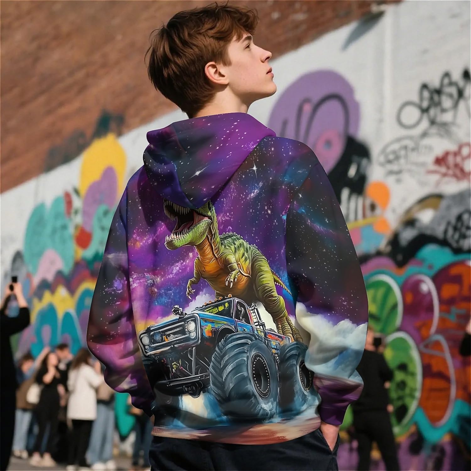 Wolf Hoodies for Boys Girls 3D Printed Hooded Sweatshirts Long Sleeve Pullover Hoodie with Pocket 6-16 Years