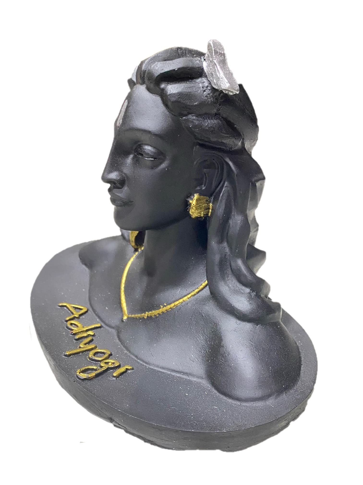 Marble Adiyogi God Adiyogi Bhagwan Shiv Ji Shiv Ji Dhyan Shiv Idol Shiv Ji Murti Shiv Ji Adiyogi God Adiyogi Idol Shiv Ji for Home Decor, Black