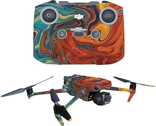 Miniatura 1 de MightySkins Skin compatible con DJI Mavic 3 - Agua de lava | Funda protectora de vinilo duradera y única | Fácil de aplicar, quitar y cambiar de