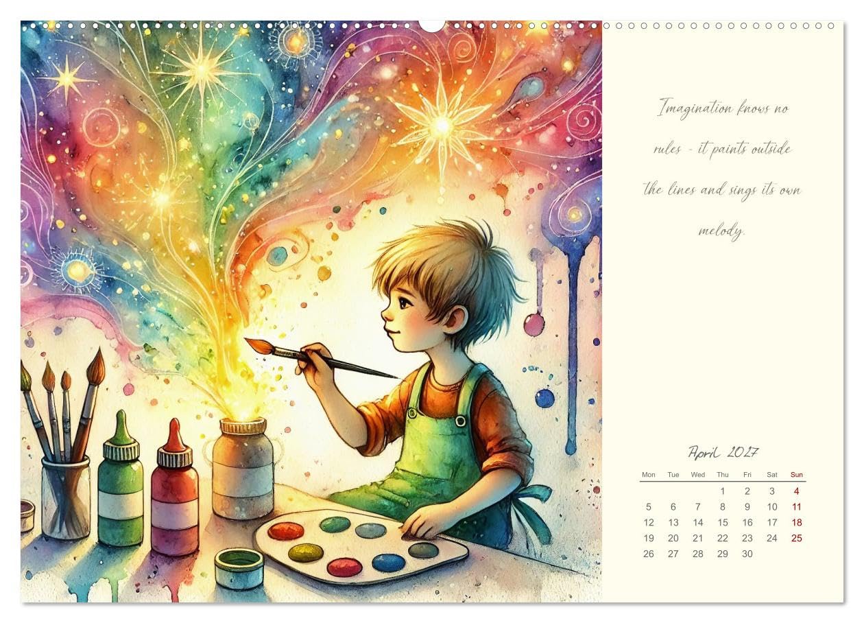 Magic with your inner child - 12 months full of wonder and joy (High Quality Premium Wall Calendar 2027 DIN A2 landscape),CALVENDO 12 Month Wall ... magical annual companion for your inner child
