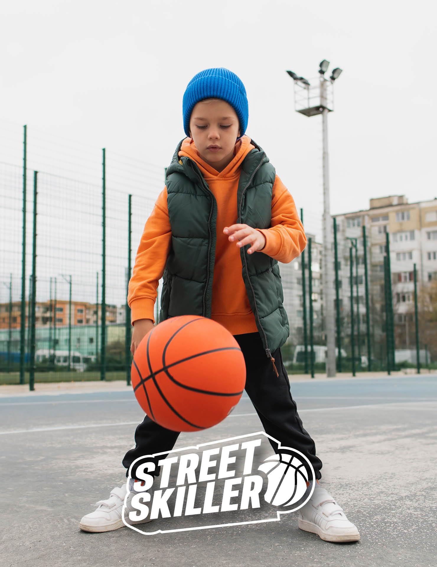 STREET SKILLER Uranus koszykówka Dribbling, oficjalny rozmiar 7, do gier wewnątrz i na zewnątrz (fioletowa)