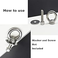 Vista 3 de 10 Uds M8 Acero Inoxidable Levantamiento Tuercas Rosca Anillo Hombro Metric EyeNuts Sujetador
