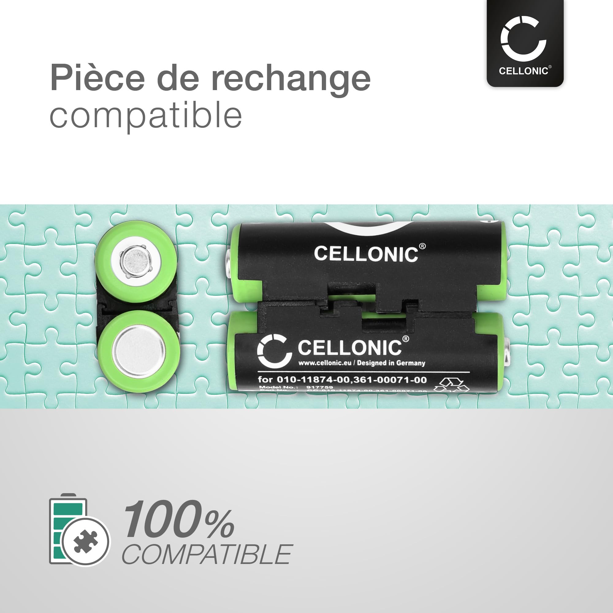 CELLONIC Pack 4 Batteries NiMH 2600mAh + Chargeur – Compatible Garmin ETrex 32x, Montana 700, Oregon 600