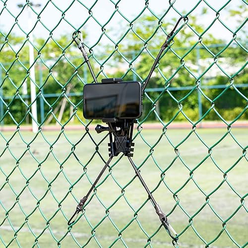 Miniatura 6 de Soporte de valla de cadena para cámara de acción 2 en 1 para cámaras de acción GoPro y teléfono celular, soporte de cámara de respaldo ideal para