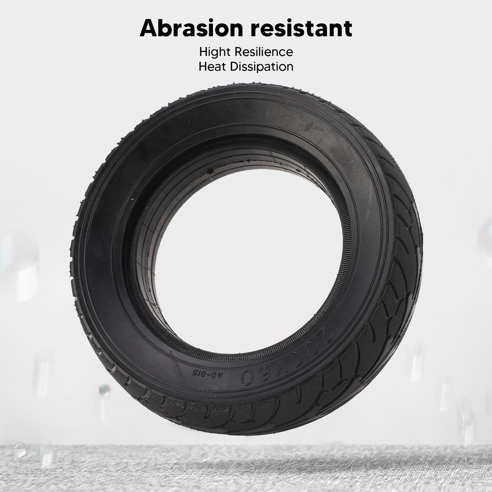 Electric Scooter Solid Tire, 200x60 8 Inch Electric Scooter Wheels Replacement, Explosion Proof, Anti Puncture Slip Scooter Front or Rear Tires