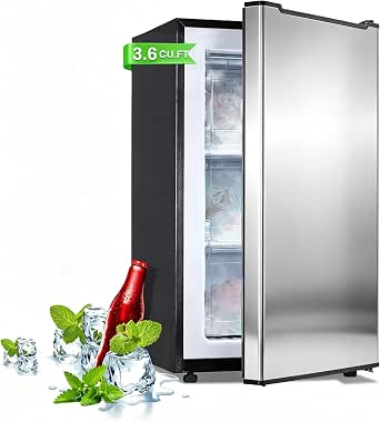 15 Best Small Freezers to Keep Your Food Fresh and Organized 17 Maine 3.6 Cu. Ft. Small Upright Freezer, Compact Mini Freezer, Glossy Silver