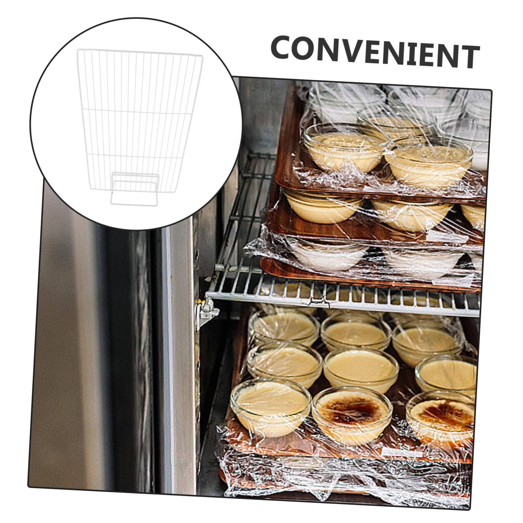 Divisor de Congelador de Alambre de Hierro para Organización de Alimentos | Separador de Estante, Partición para Hogar y Supermercado, Ventilación Adecuada y Limpieza Fácil