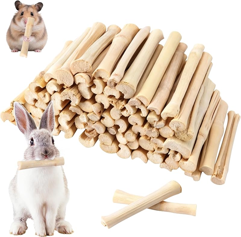 Brinquedo mastigável de bambu natural para coelhos e porquinhos-da-índia WYOMER – aproximadamente 1,27 kg