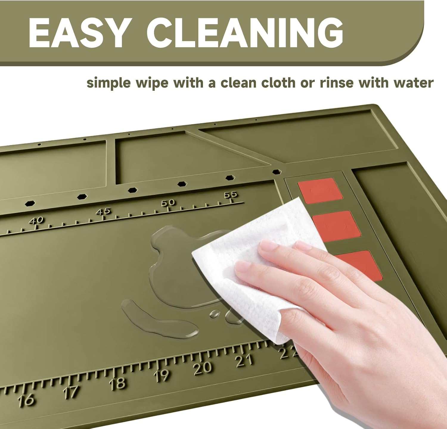 Gun Cleaning Mat with Magnetic Tool Stand,Cleaning Mat for Pistol Maintenance,Durable Pistol Mat,Gift for Dad,Grey,Green