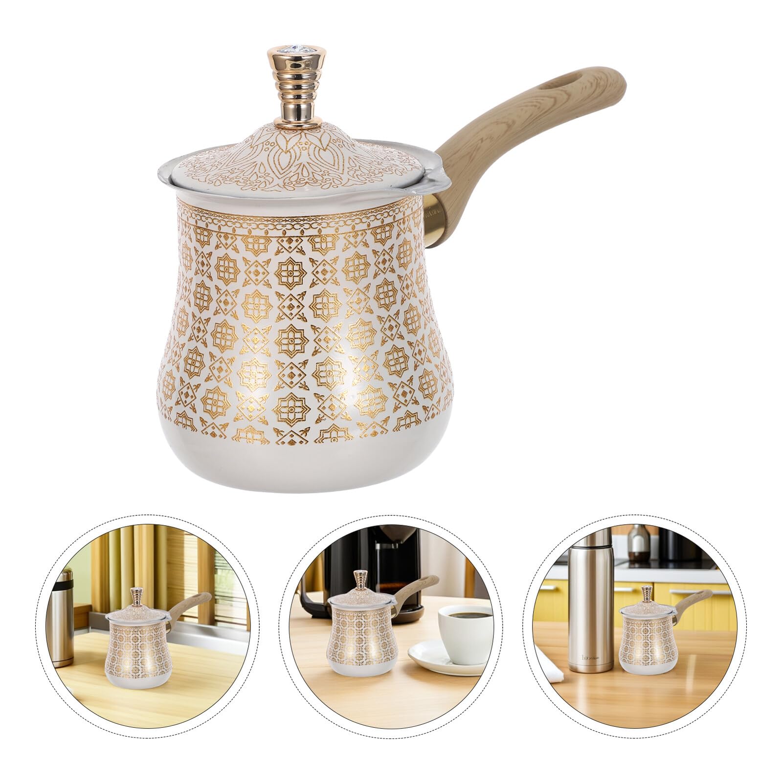Cafetière Turque en Acier Inoxydable 720ml, Compatible Induction