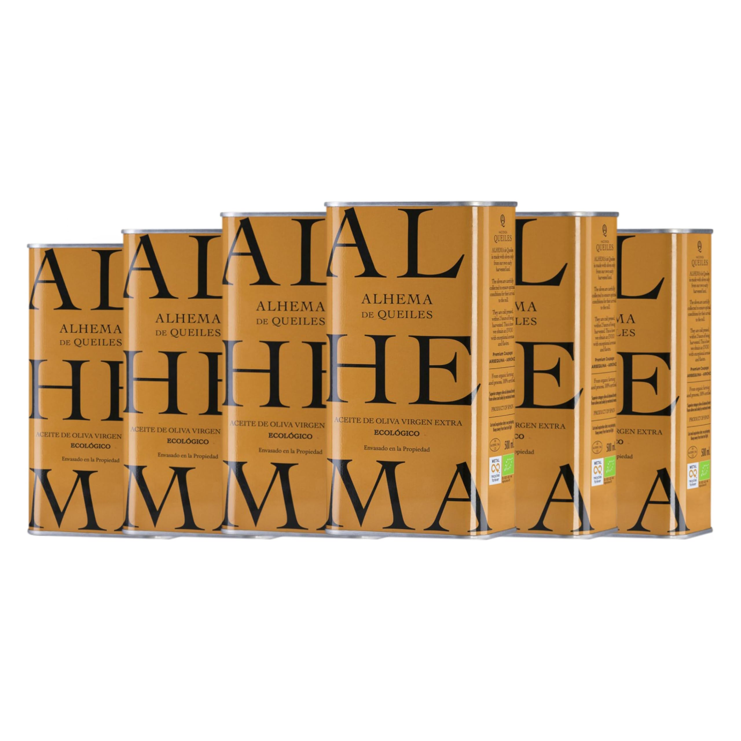 Aceite de Oliva Alhema de Queiles Oli Lata Especial 50 cl (Caja de 6 Lata Especial de 50 cl)