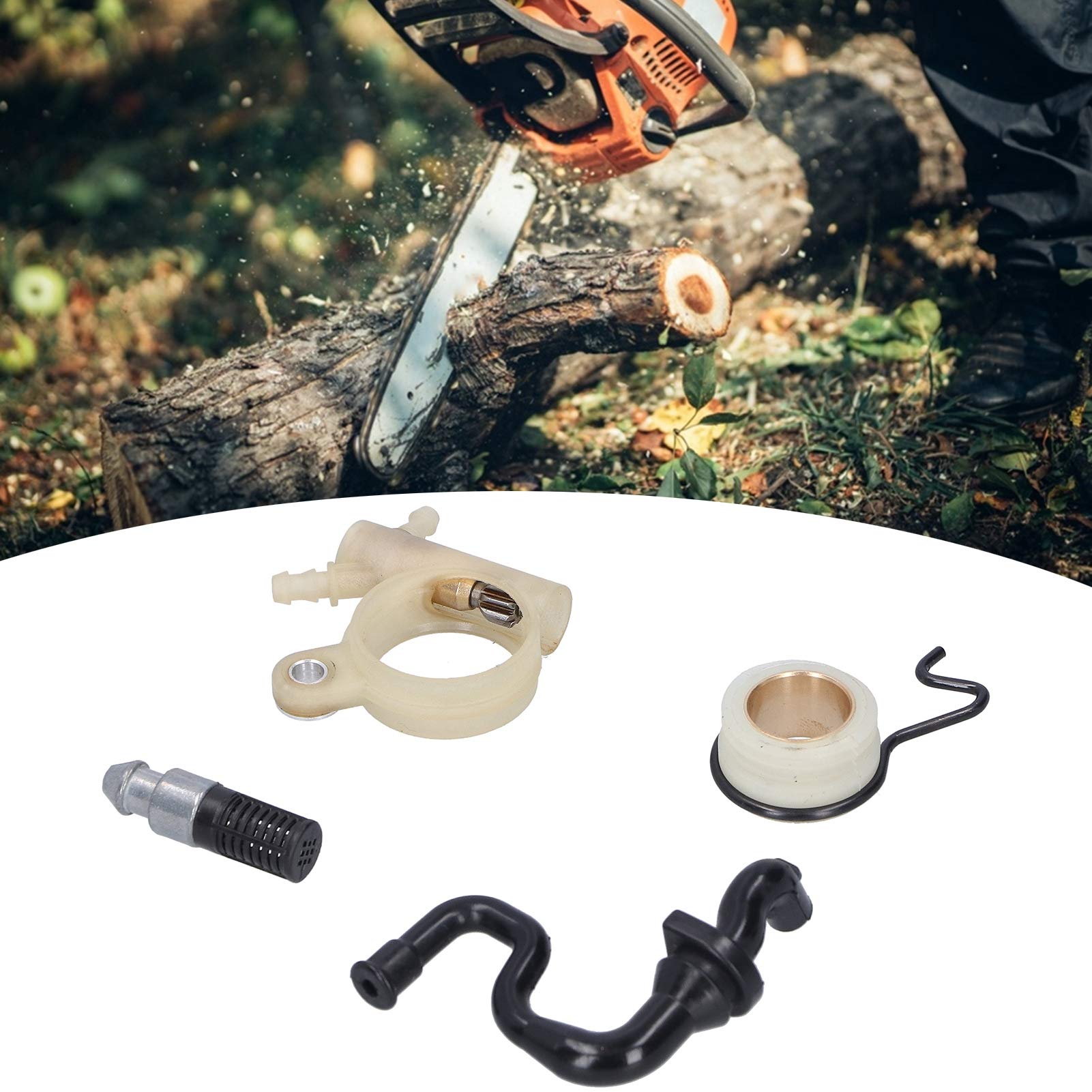Cikonielf Oil Pump Kit for STIHL MS251, MS231, MS231C, MS251C Chainsaw, ABS and Silicone Construction, Includes Pump, Hose - Image 3