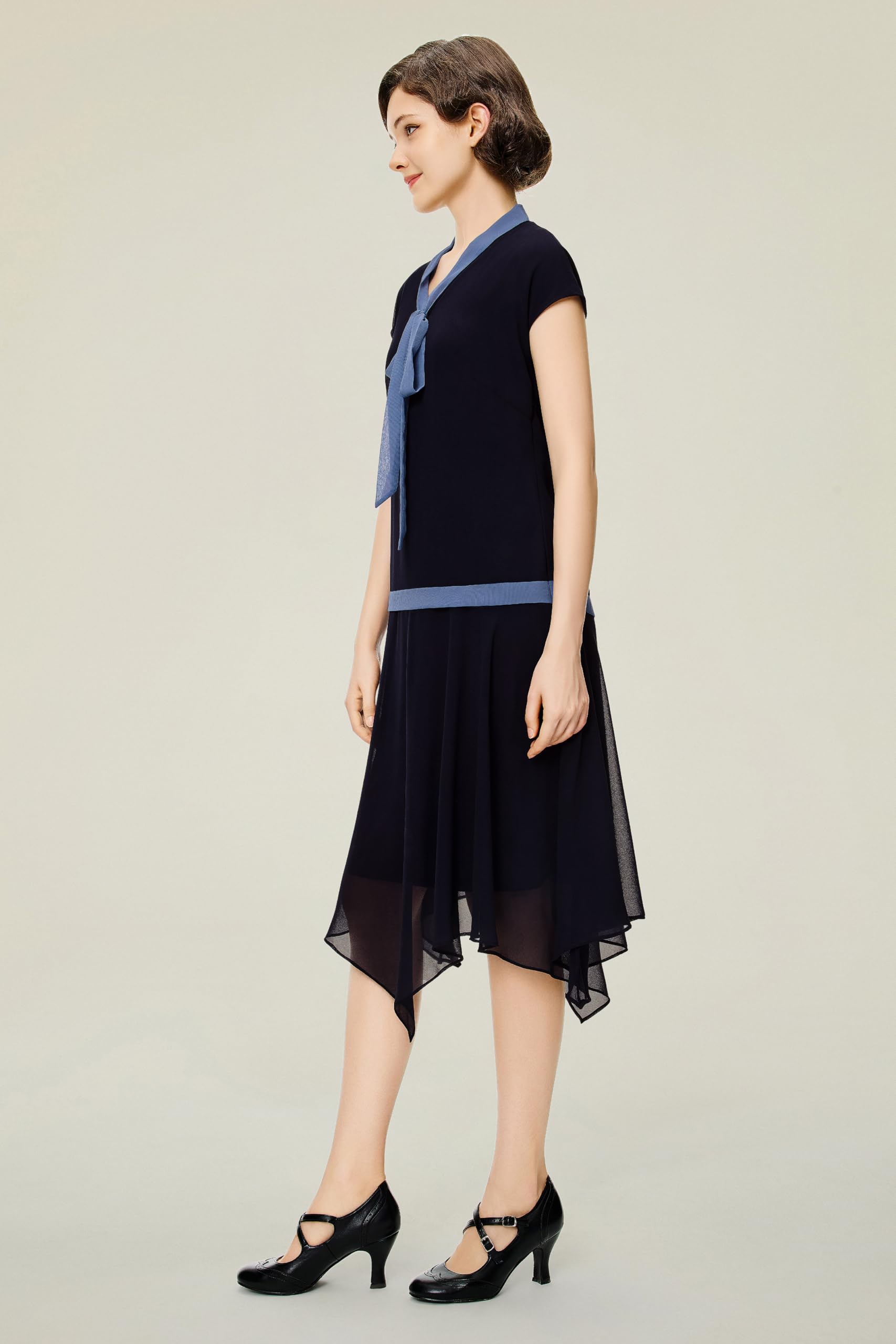 BABEYOND Gatsby Dress for Women - Chiffon Flapper Dress Low-Waist 1920s Roaring 20s Great Gatsby Party