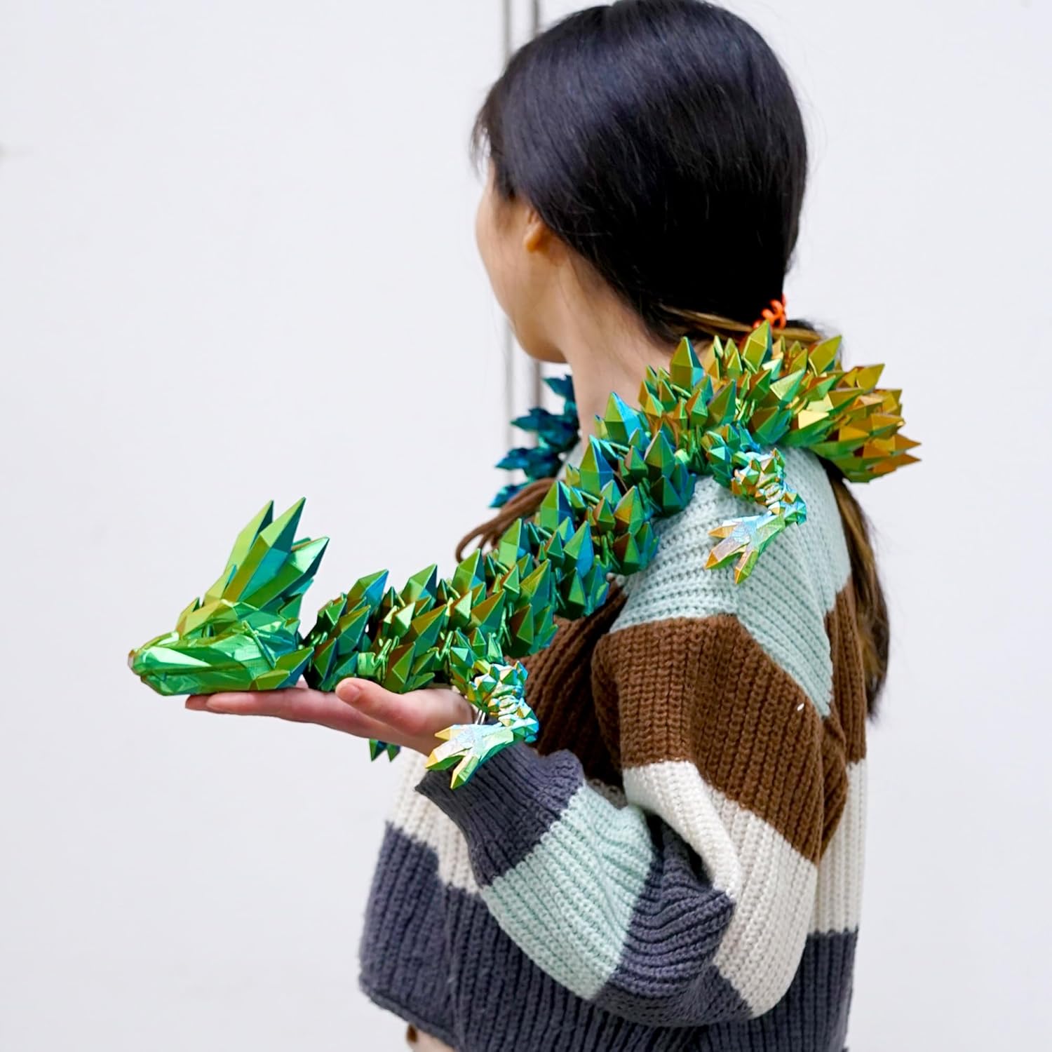 48.8inch Super Large 3D Printed Dragon Models,Flexible Joint Animal lacertid Figurines, 3D Printing Stuff Cheap,Stress Relief, Fidget restlessness, ADHD Toys, Surprise Fantasy Gifts