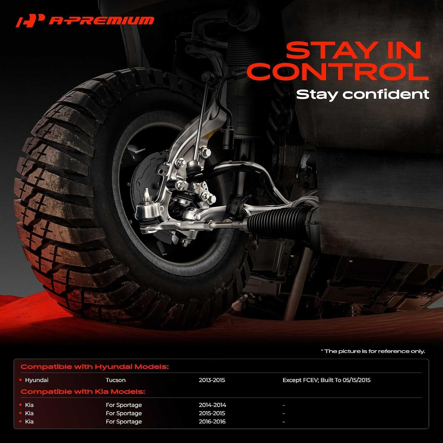 A-Premium 2 x Front Sway Bar Bushing Kit, Compatible with Kia Sportage 2014-2016 & Hyundai Tucson 2013-2015