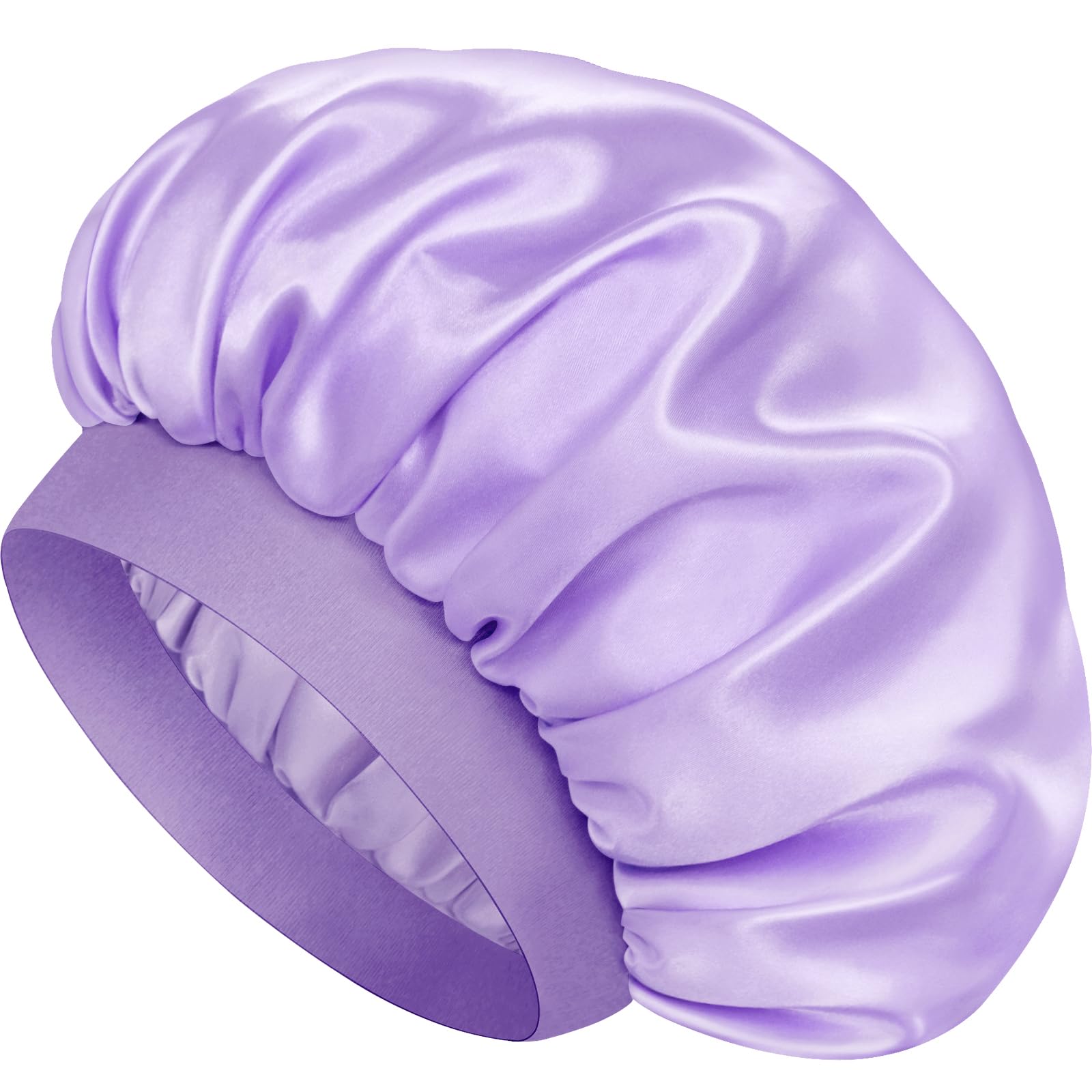 Satin Silk Bonnet for Hair, Double Layer Sleep Cap for Men &amp; Women