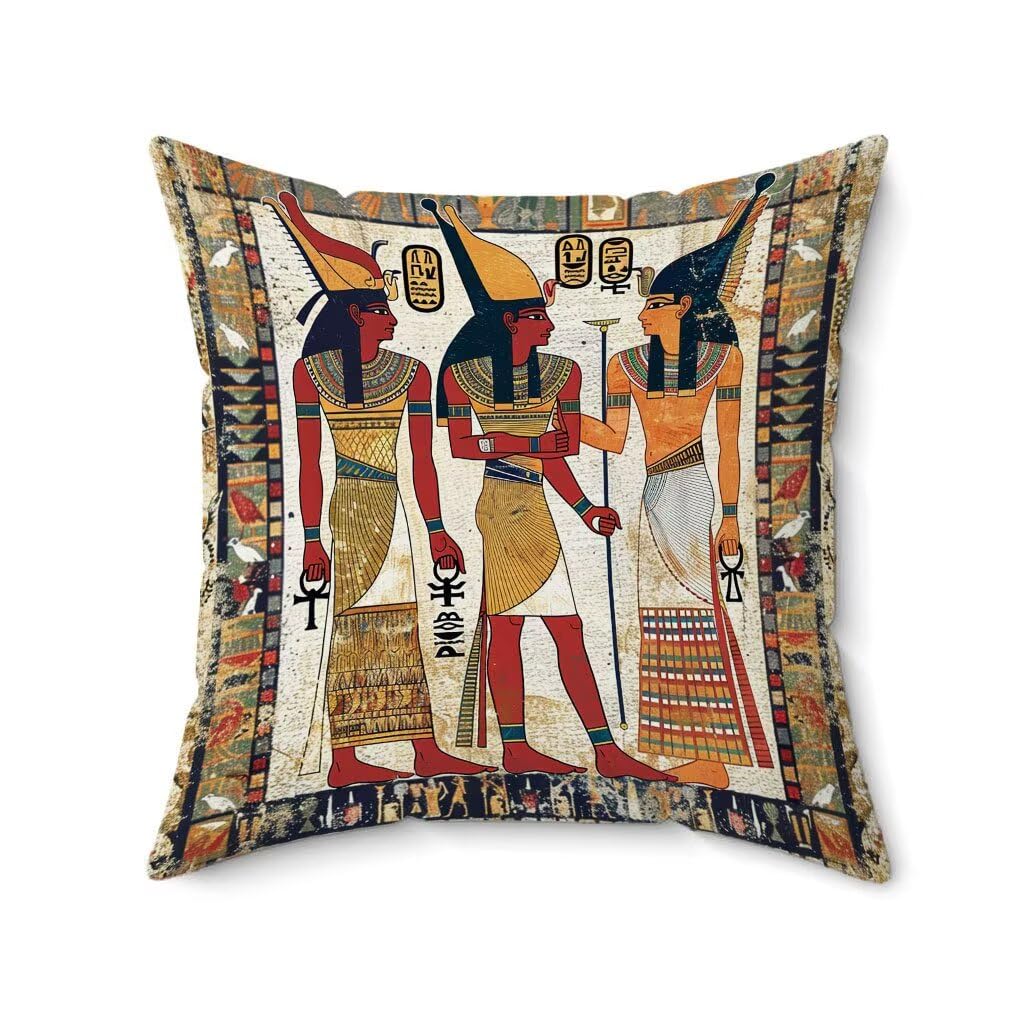 Poduszka outdoorowa 80 x 80 cm, zestaw 4 sztuk, bez biżuterii, Egipto, wodoodporna, miękka, na sofę, HD, dwustronny nadruk, poduszka dekoracyjna do użytku na zewnątrz, do ogrodu, na taras, krzesło