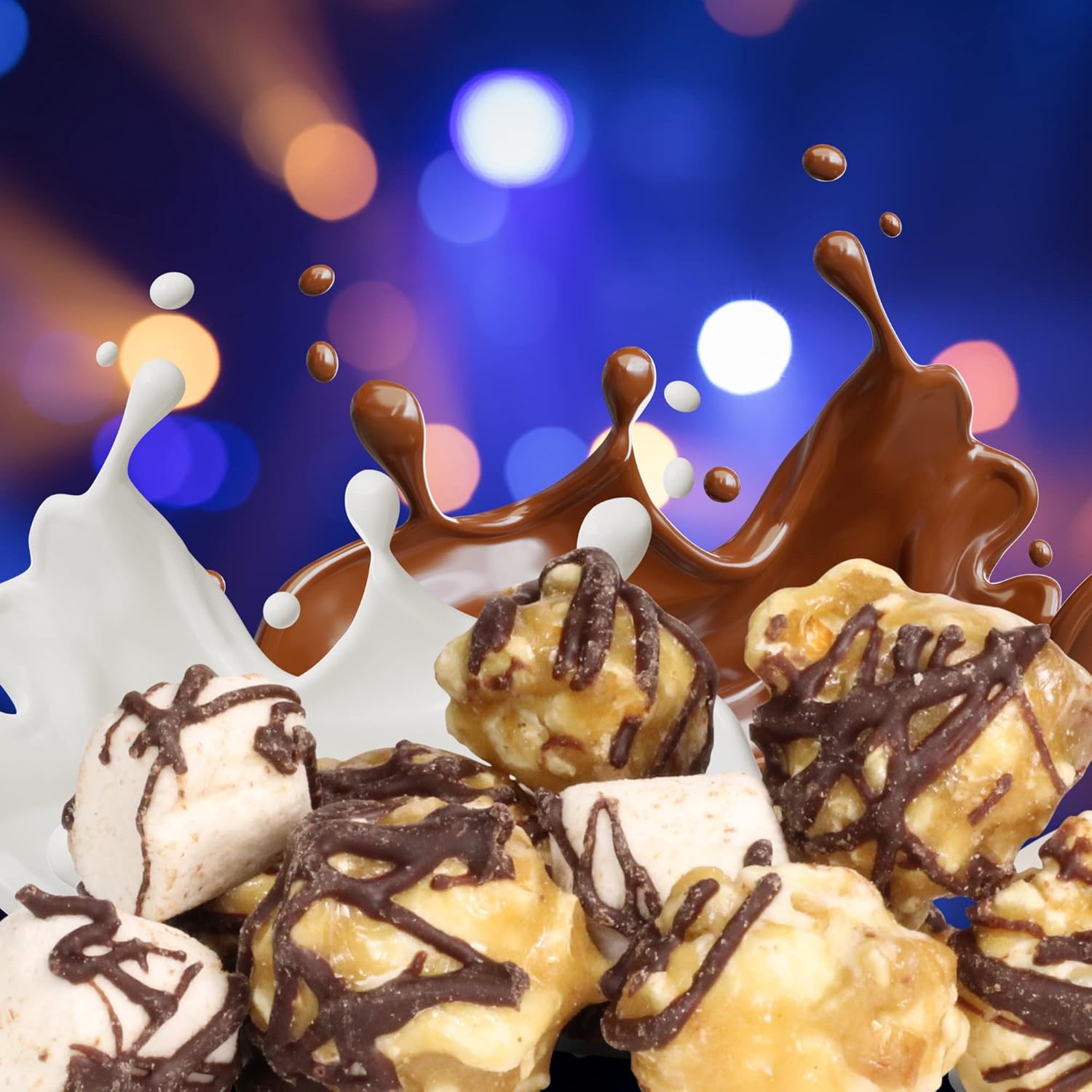 Chocolate S'mores Popcorn by Its Delish, 2 lbs Bulk Bag, Caramelized with Chocolate and Marshmallows Corn Snack - Dairy-Free, Kosher