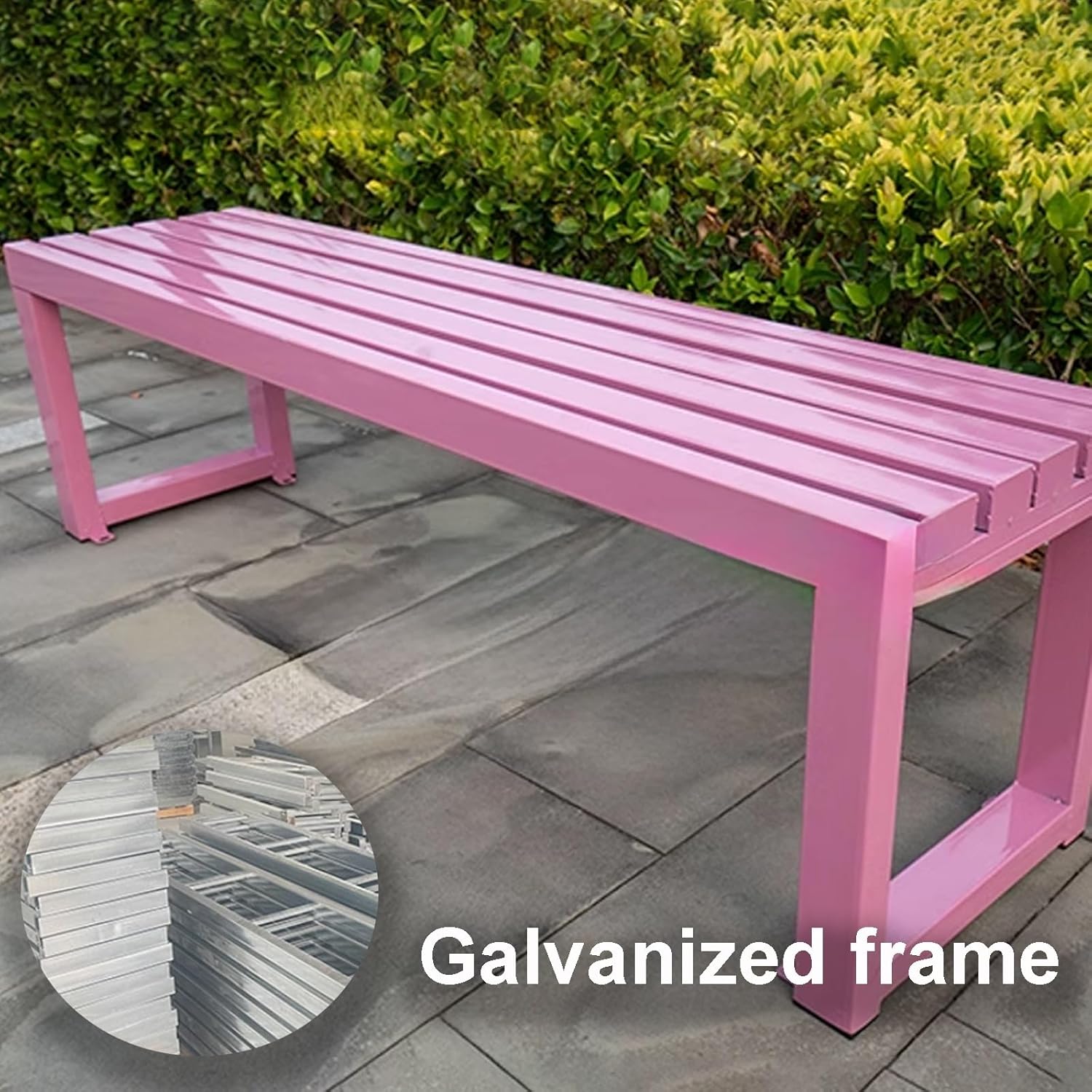 Park Benches, Garden Bench, Patio Bench, Porch Bench Seat, Outdoor Seating Furniture Lounge Waterproof for Backyard, Front Porch(Orange,100x40x45cm)