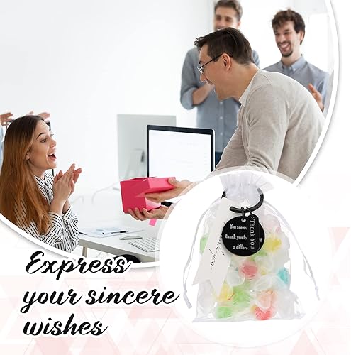 Miniatura 4 de Yinkin 72 piezas de regalo de agradecimiento a los empleados a granel para empleados regalos de agradecimiento llaveros con bolsas para graduación