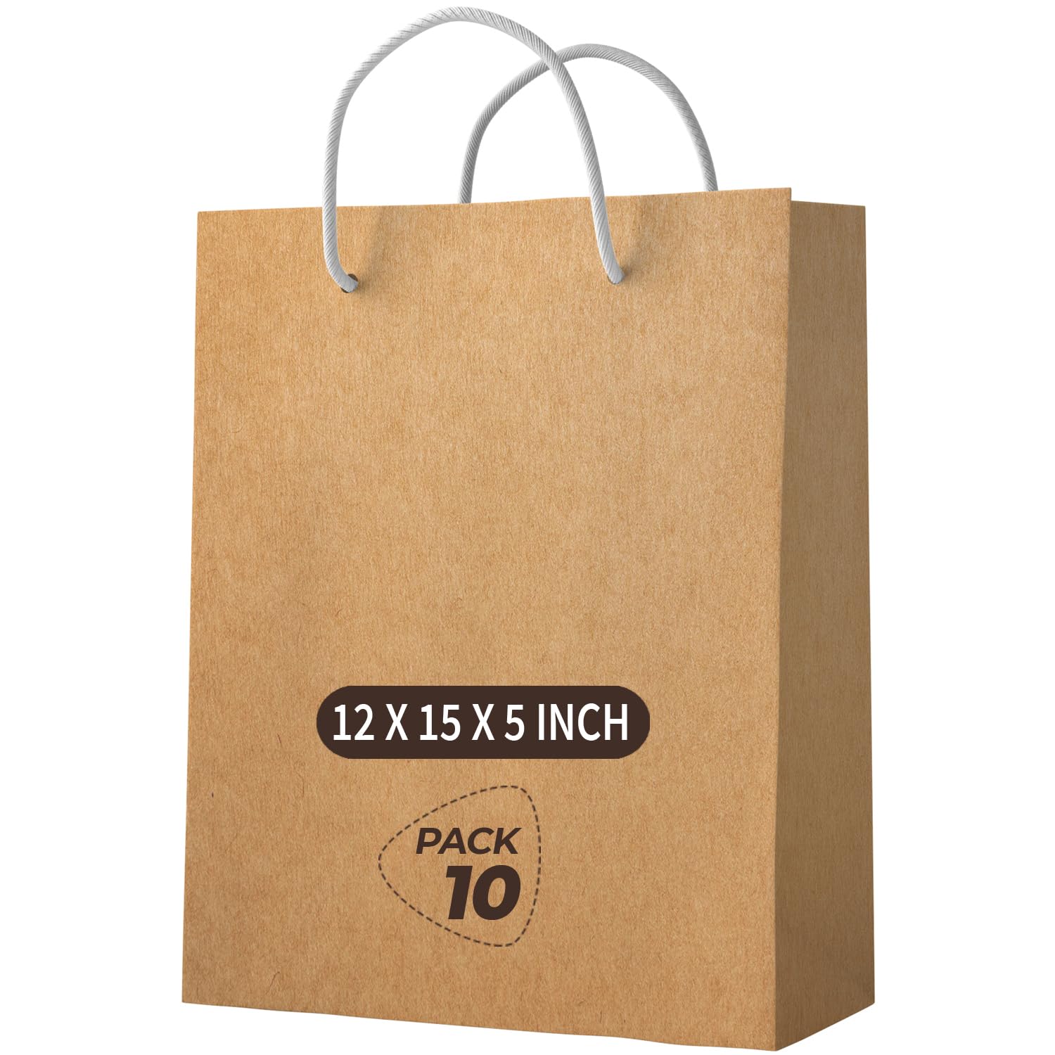 VAAIMAI Kraft Handmade Paper Bags 12X15X5 Inch Online Food Delivery, Grocery, Online Orders Delivery, Departmental Stores Multipurpose Paper Covers Natural Brown, Pack of 10 (B0CTFV69G1) Amazon Price History, Amazon Price Tracker