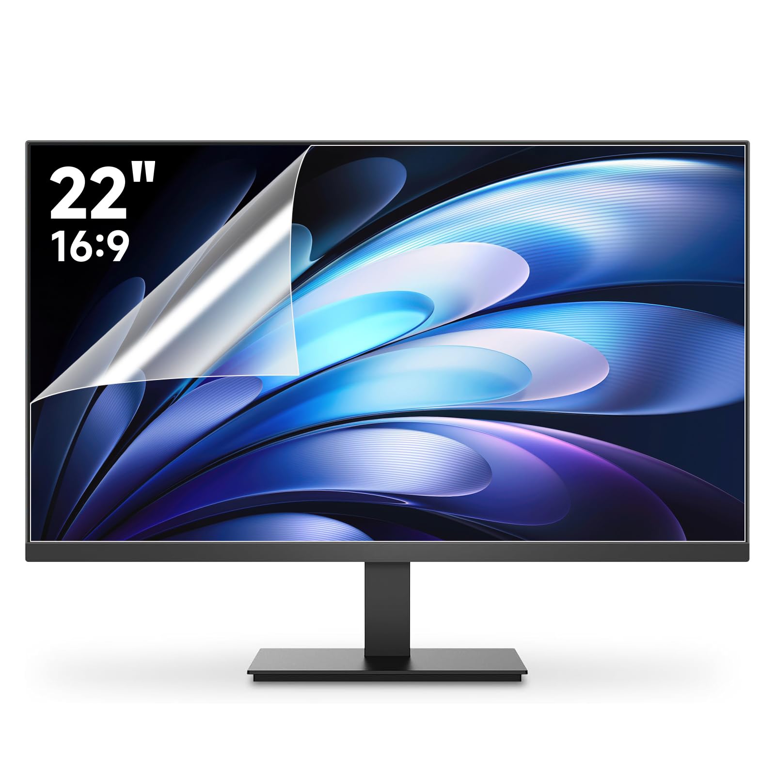 2 Pack 22 Inch 1920x1080P Anti Glare Computer Screen Cover, Eye Protection Anti Scratch Matte Anti Glare Film for All 22'' with 16:9 Aspect Ratio Computer Monitor